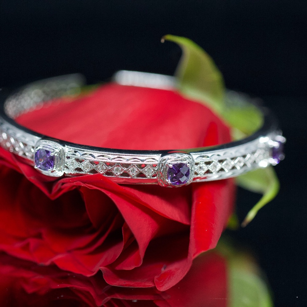 925S Tacori Purple Topaz Love Strength Bracelet